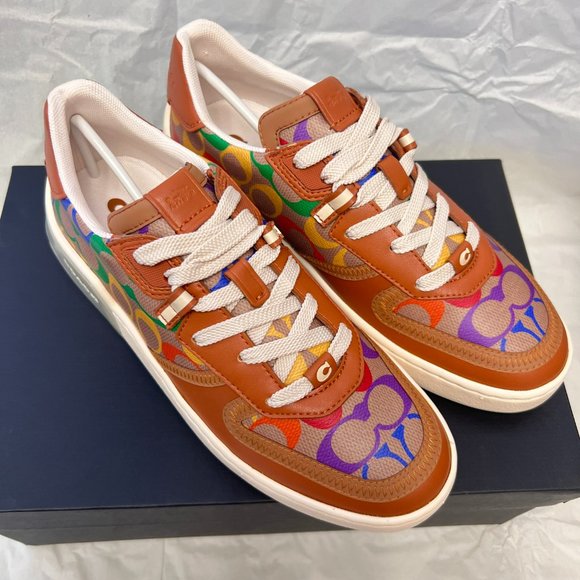 coach Citysole Court Sneaker In Rainbow Signature Canvas ca264 - Picture 2 of 8